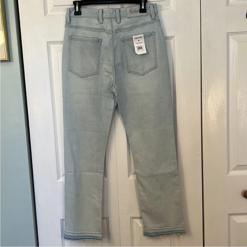 Splendid 29 Jeans Easy Slim Release Hem Crop Jean light wash NWT - Picture 5 of 11